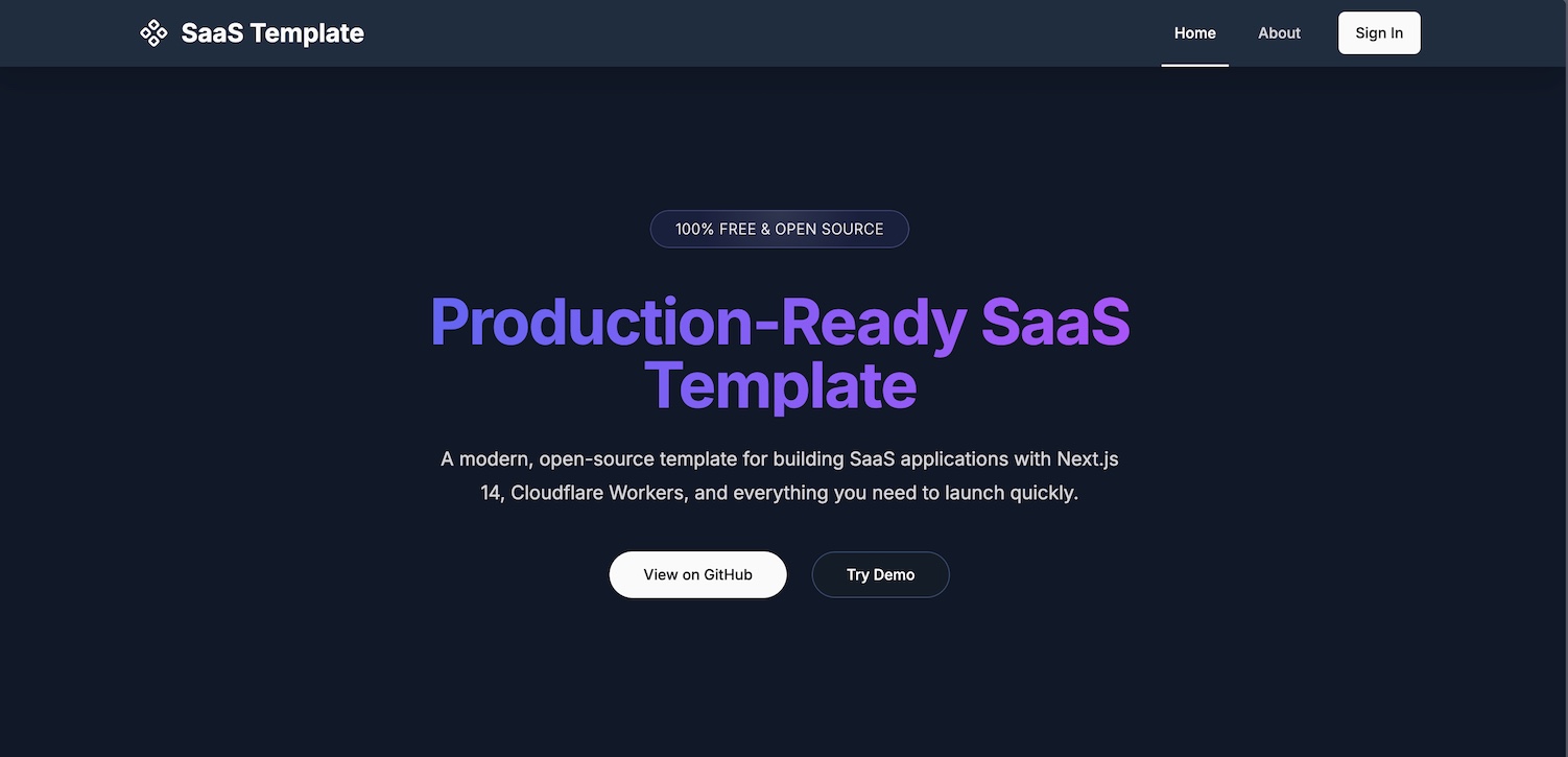 Cloudflare Saas Template preview